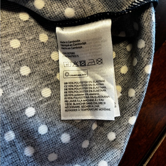 Black polka dot mini/skater dress by Divided for H&M size 4 - Picture 6 of 8